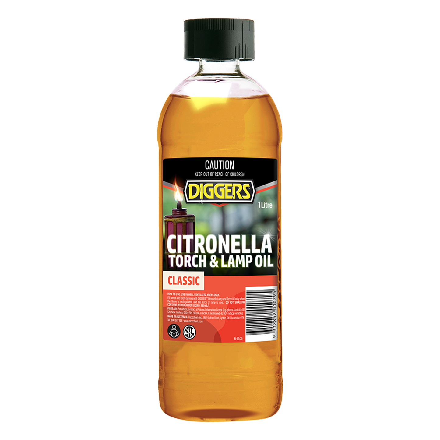 DIGGERS Citronella Torch And Lamp Oil Classic - 1L