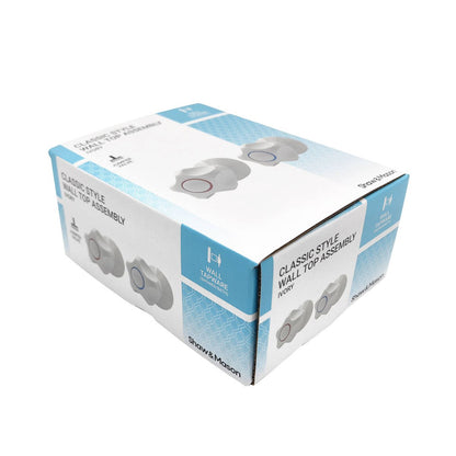 Shaw Mason Ivory Wall Top Assembly with Handles - 2 Pack - 65mm x 65mm x 105mm - Easy Installation