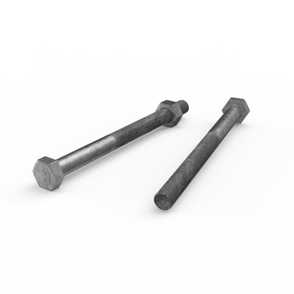 Zenith Hot Dip Galvanised Hex Head Bolts & Nuts - M10 x 130mm - 25 Pack