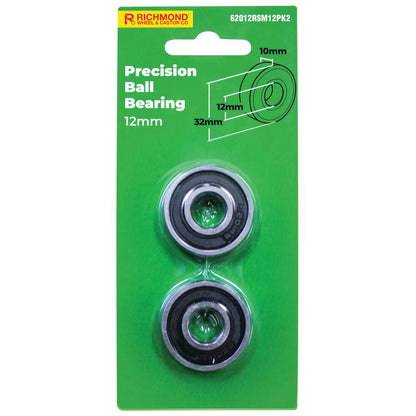 Richmond Rubber Sealed Precision Bearing - 32 x 12 x 10mm - 2 Pack