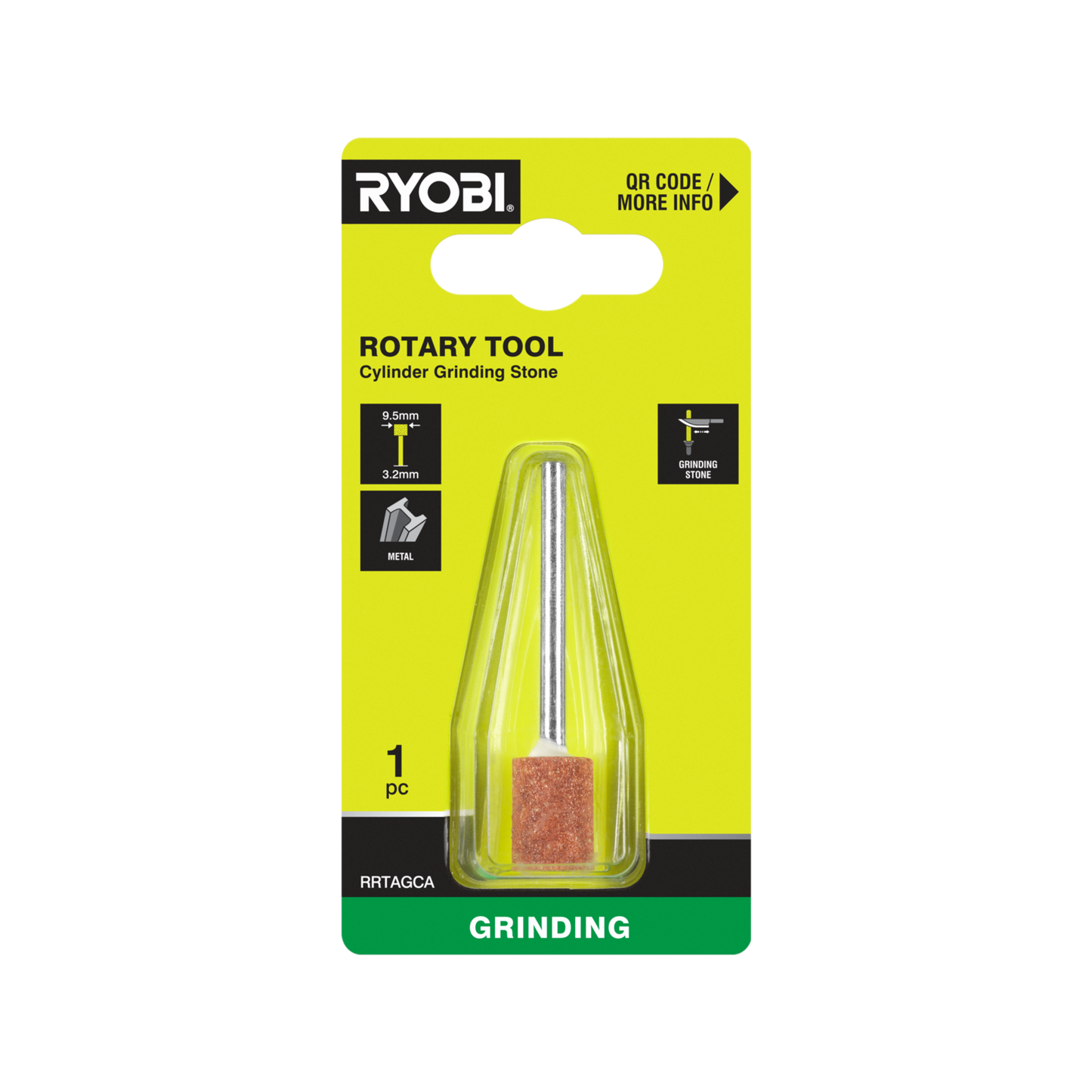 Ryobi Rotary Cylinder Grinding Stone - 9.5mm