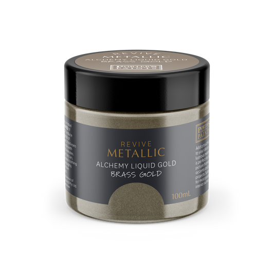 Porters Metallic Furniture Paint - 100ml - Brass Gold