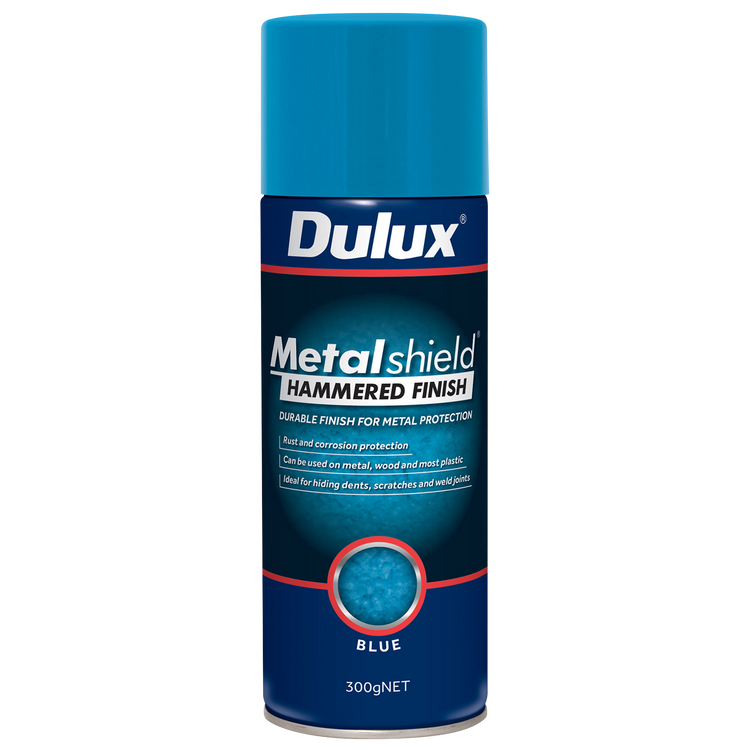 Dulux 300g Metalshield Hammered Finish Spray Paint Blue Blue