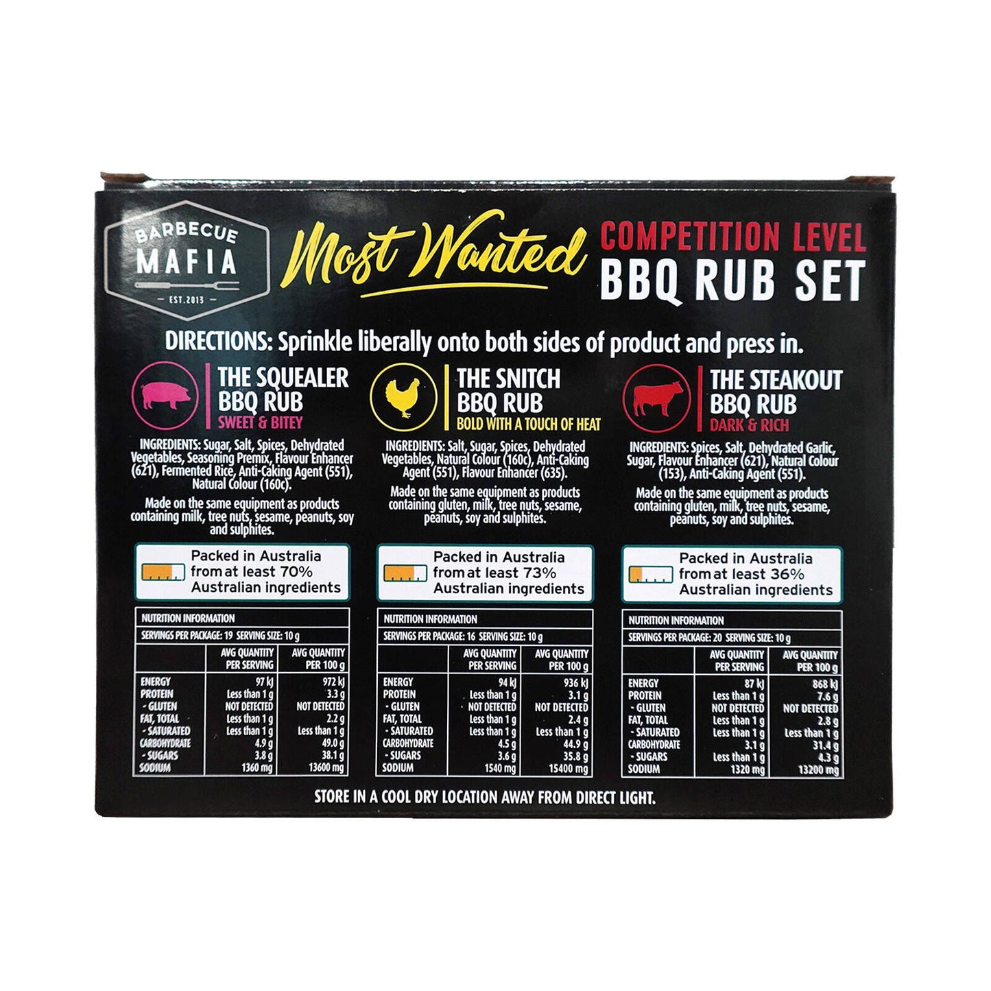Bbq Rubs Mafia Gift Set - 3 Pack - 175 x 135 x 60mm