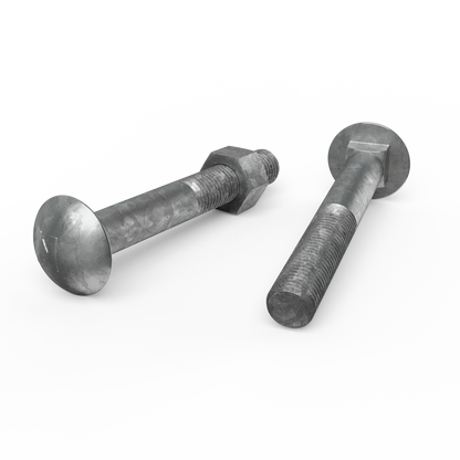 Zenith Hot Dip Galvanised Cup Head Bolts & Nuts - M16 x 120mm - 12 Pack