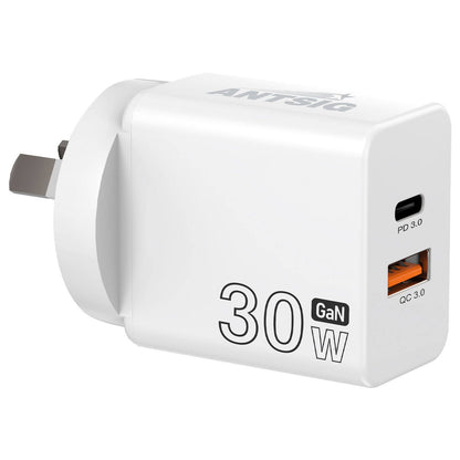 Antsig 30W 2 Port USB GaN Wall Charger