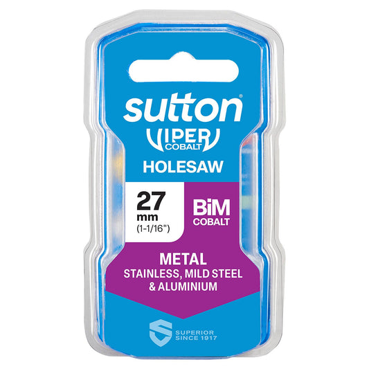 Sutton Tools Viper Cobalt Bi Metal Holesaw - 27mm