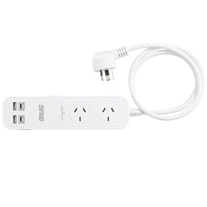 Arlec 2 Outlet Portable Powerboard - 55 x 30 x 205mm - White