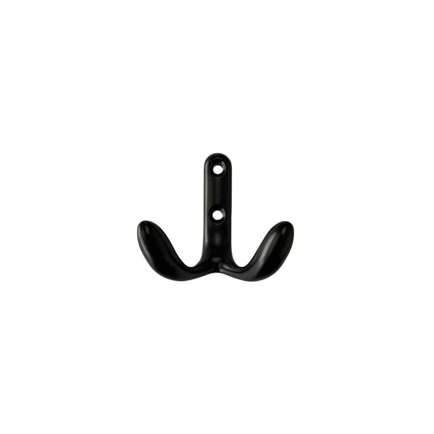 Taskmaster Double Robe Hook - 55mm - Matte Black - 2 Pack