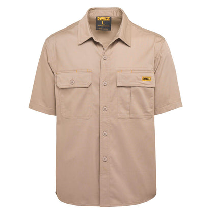 DEWALT Khaki Basalt Short Sleeve Button Up Shirt - XL