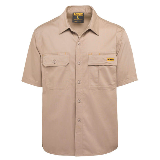 DEWALT Khaki Basalt Short Sleeve Button Up Shirt - XL