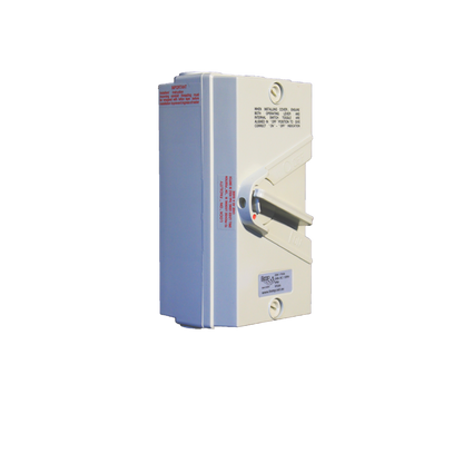 Itemp 20A 250V Weatherproof Single Pole Isolator - Beige - IP66 - 75mm x 150mm x 70mm