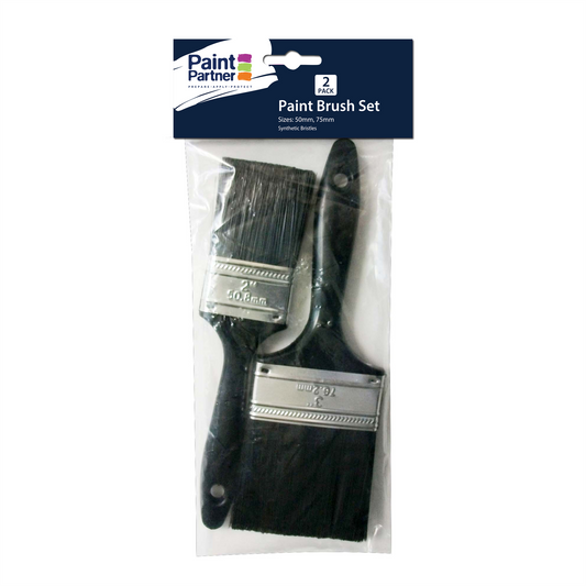 Paint Partner 2 Piece Paint Brush Set - 50mm / 75mm