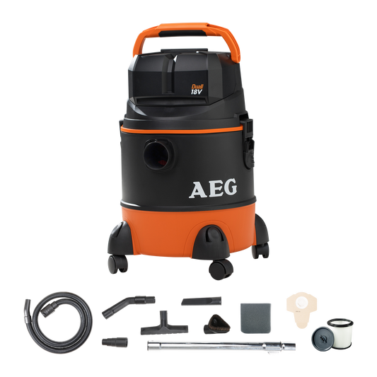 AEG Dual 18V Wet and Dry Dust Extractor - 20L