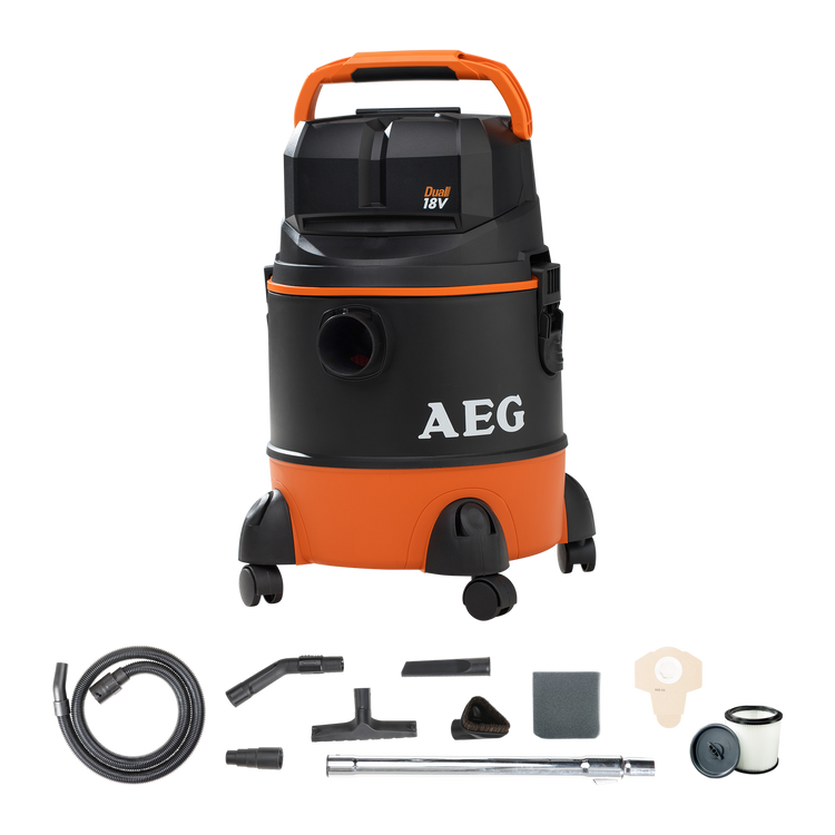 AEG Dual 18V Wet and Dry Dust Extractor - 20L