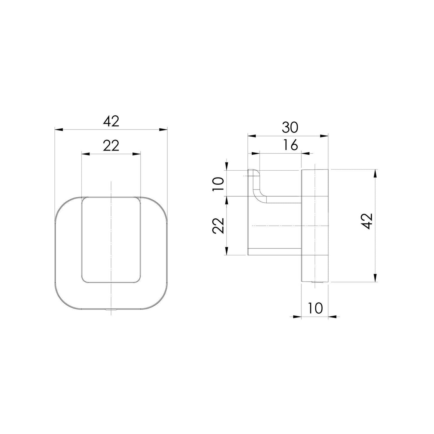 Mondella OVERTURE Robe Hook Chrome