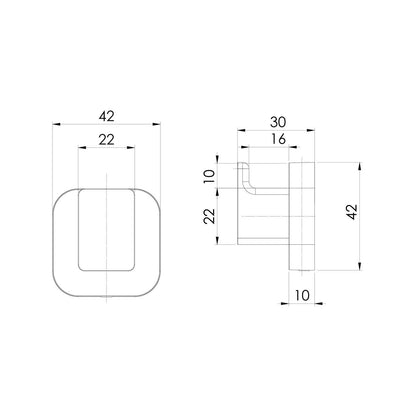 Mondella OVERTURE Robe Hook Chrome
