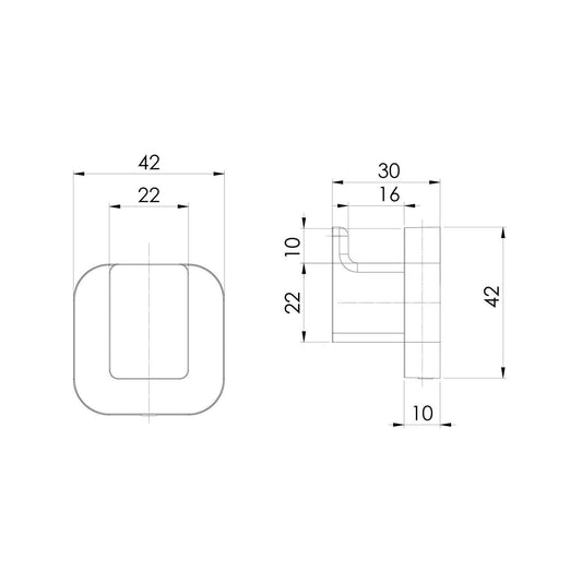 Mondella OVERTURE Robe Hook Chrome
