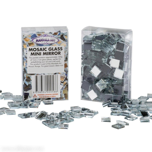 Mandala Art Mini Mirror Mosaic Glass Tiles 10mm Glass Easy To Use