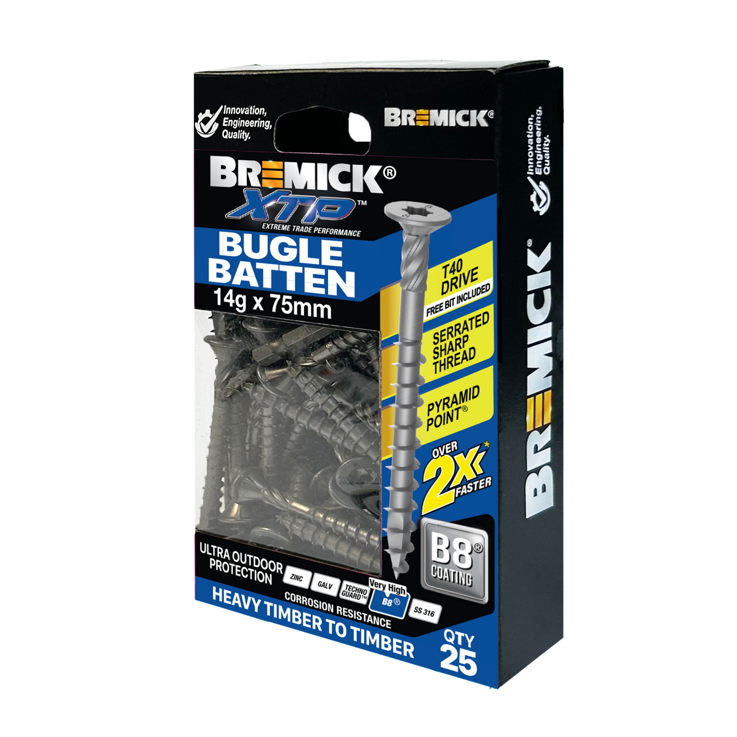Bremick XTP Bugle Batten - 14g x 75mm - 25 Pack