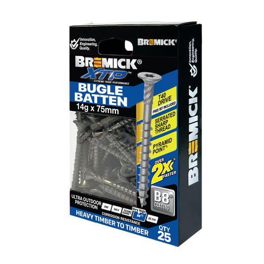 Bremick XTP Bugle Batten - 14g x 75mm - 25 Pack