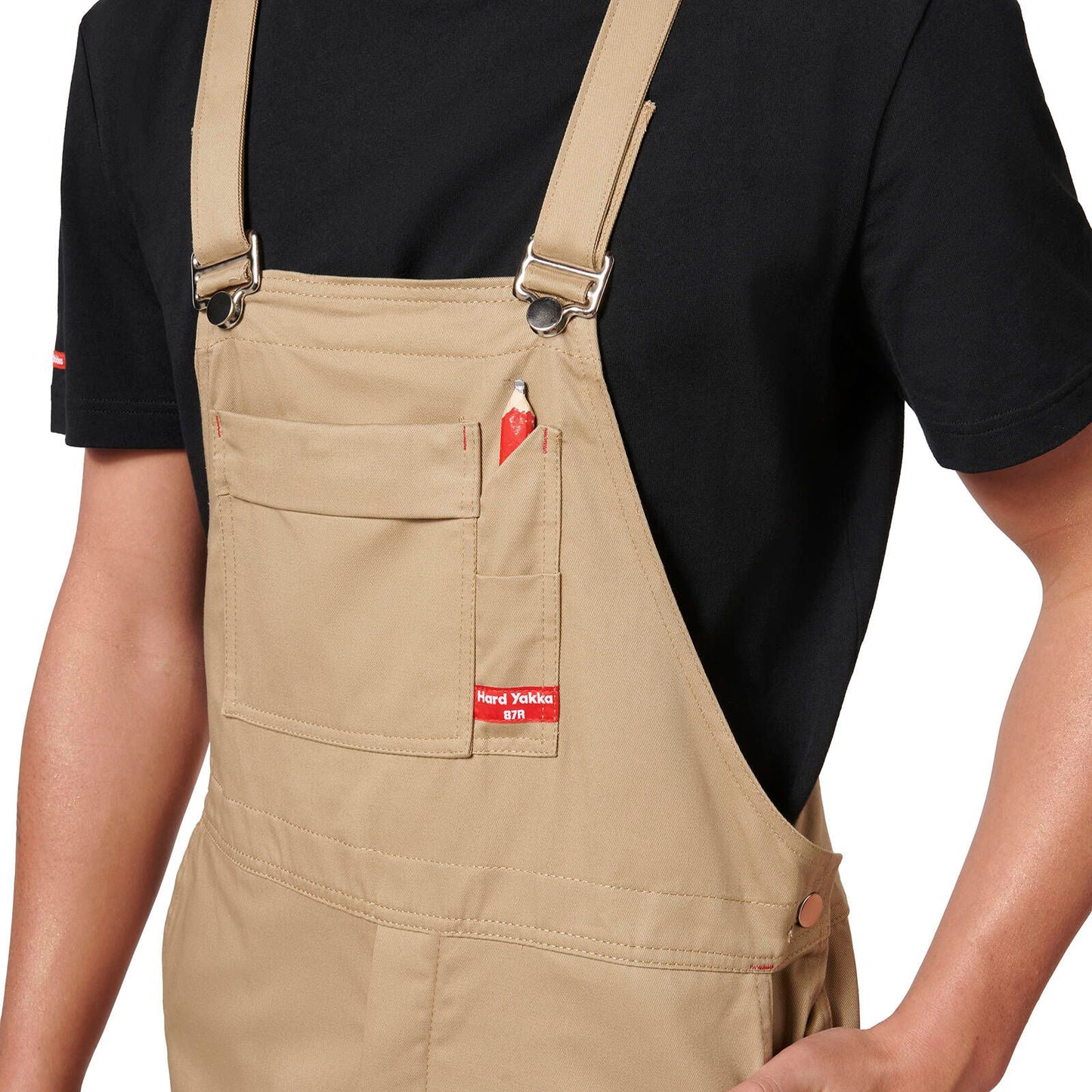 Hard Yakka Bib Brace Overalls - Size 112 - Khaki