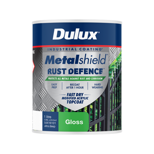 Dulux Metalshield Rust Defence - 1L - Ultra Deep Base Gloss