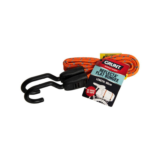 GRUNT Reflecta Flat Bungee Strap - 80cm - Rubber - Reflective