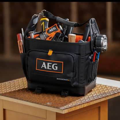 AEG Quickstack 2.0 Half Size Open Tote Tool Bag - 250 x 350 x 300mm