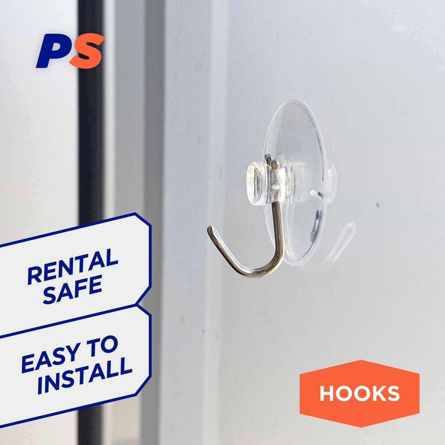 Permastik Medium Suction Hooks - 4 Pack
