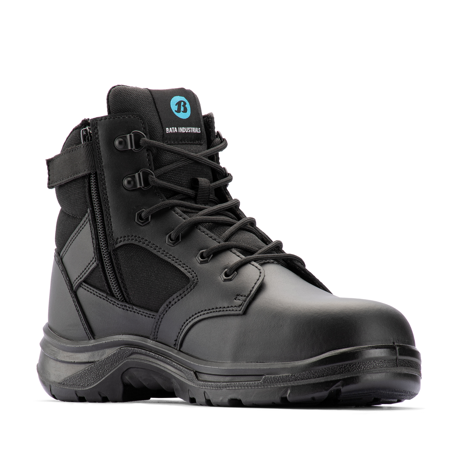 Bata Industrials Black Bobcat Zip Side Safety Boot - UK 10