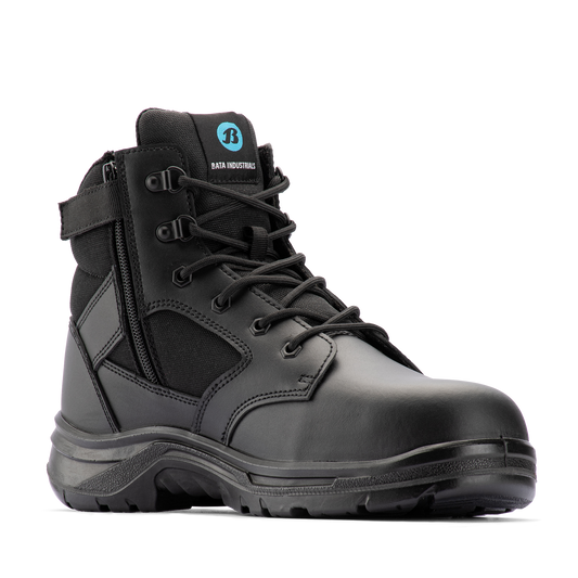 Bata Industrials Black Bobcat Zip Side Safety Boot - UK Size 10