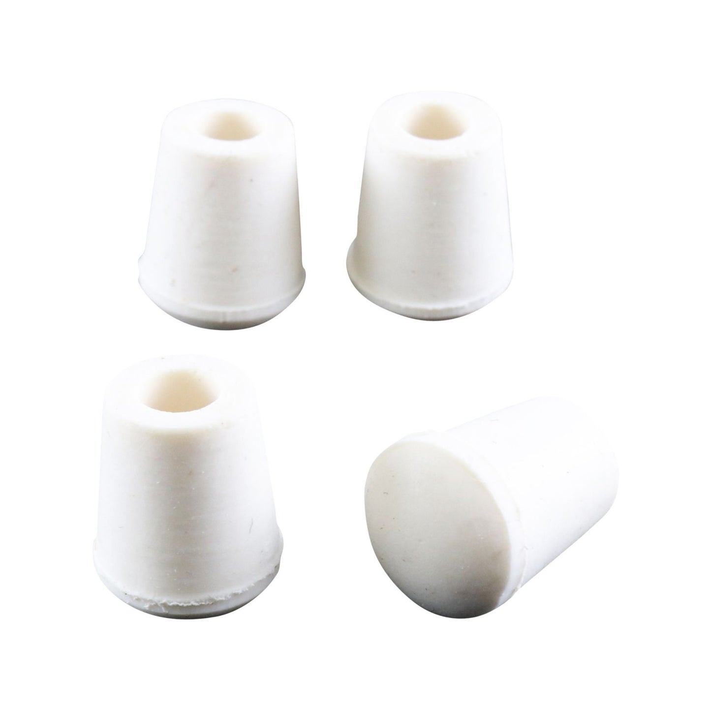 Surface Gard White Round Rubber Chair Tips - 6mm - 4 Pack