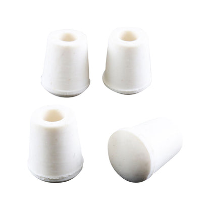 Surface Gard White Round Rubber Chair Tips - 6mm - 4 Pack