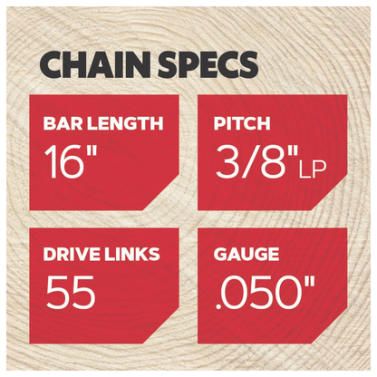 Oregon T55 Pro Series Chainsaw Chain - 16"
