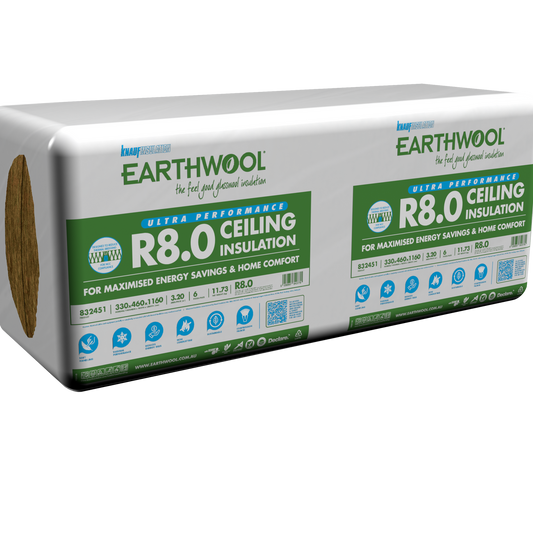 Earthwool Ceiling Batt - R8.0 - 350 x 620 x 1160mm - 7 Pack