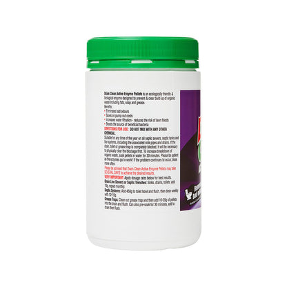 Drain Clean Active Enzyme Pellets - 450g - HDPE - Odour Removal