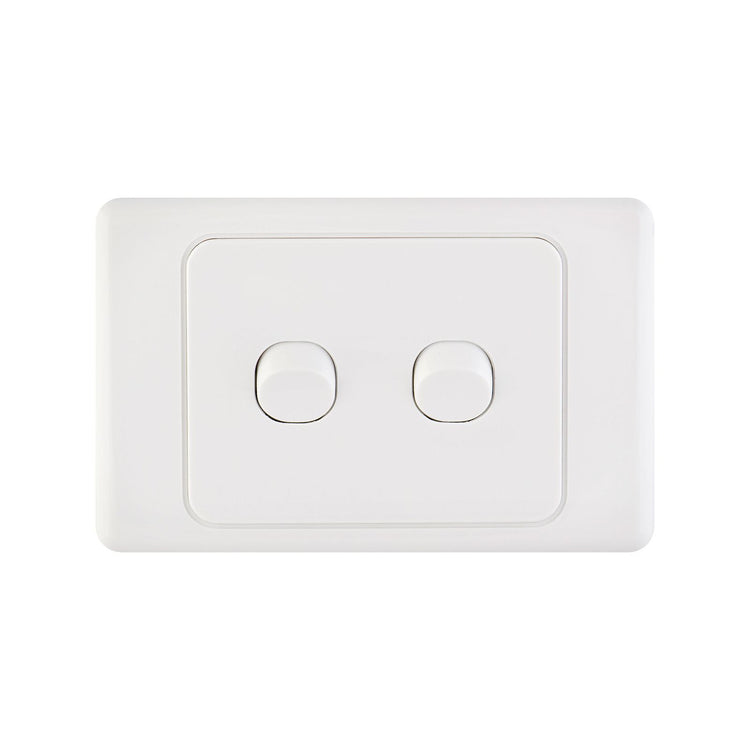 Deta White Double Switch