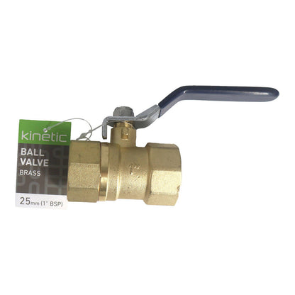 Kinetic Brass Lever Handle Water Ball Valve - 25mm