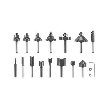 Ryobi Mixed Router Bit Set - RRBM15S - 1/4" Shank - 15 Piece