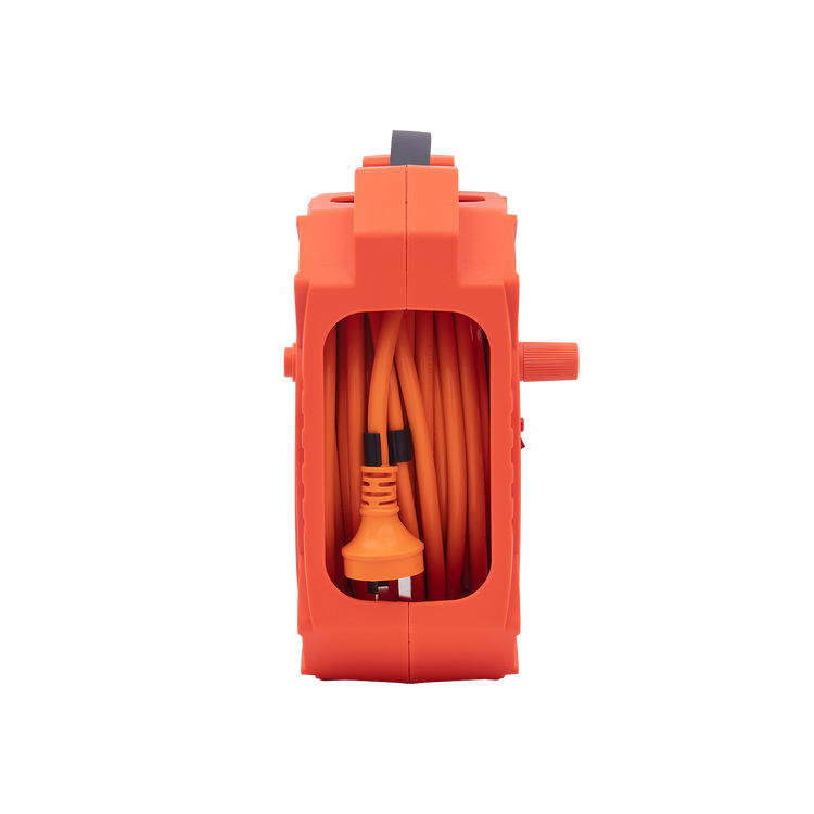 Click 4 Outlets 20m Cable Reel Orange & Grey