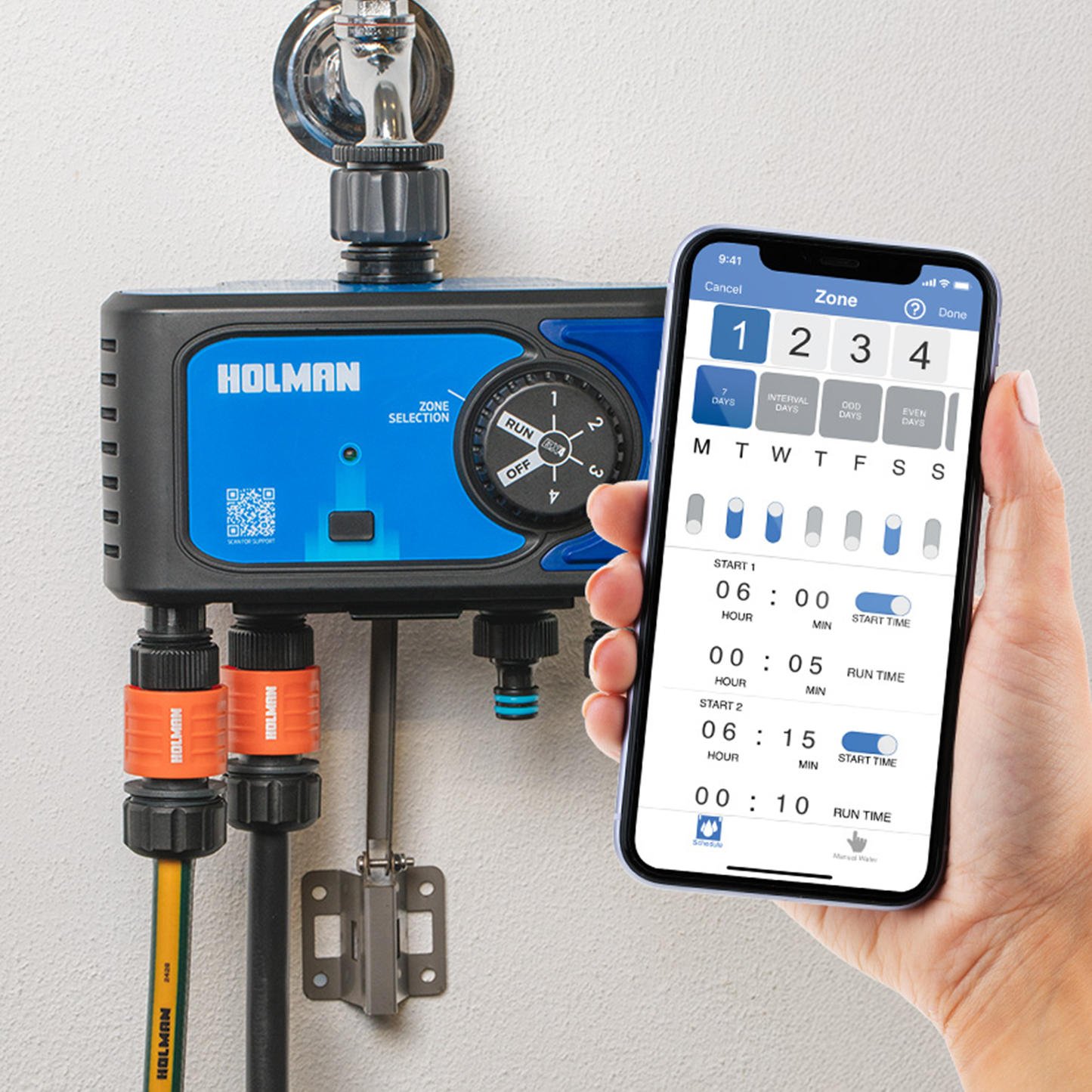 Holman bx4 Bluetooth Tap Timer - 4 Outlet - 118 x 192 x 215mm