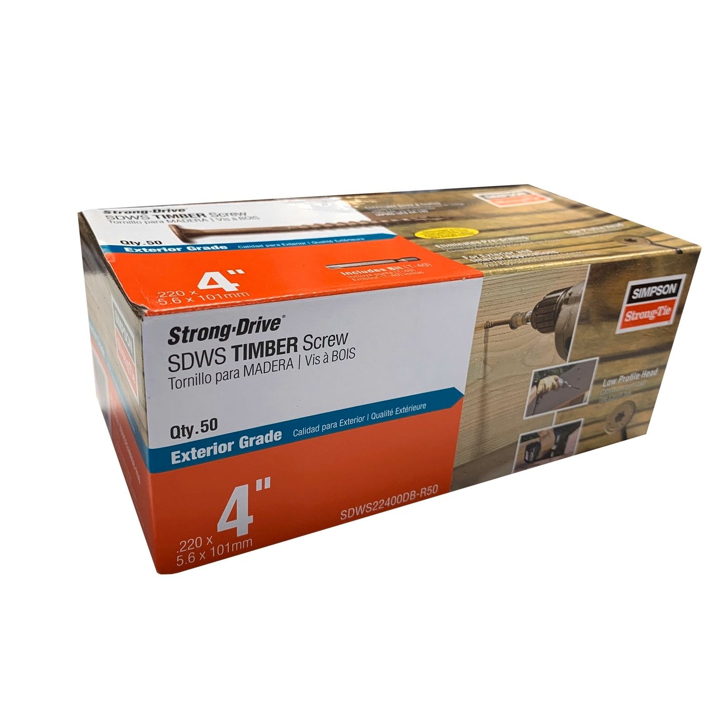 Simpson Strong-Tie SDWS Timber Structural Screw - 5.6 x 102mm - Brown - 50 Pack