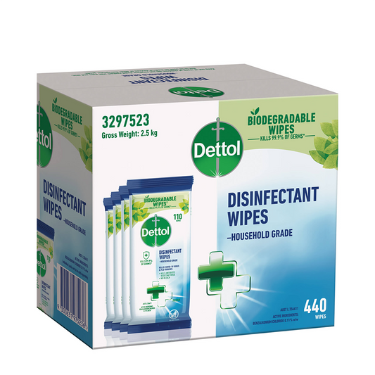 Dettol Multi Purpose Disinfectant Cleaning Wipes - 440 Pack