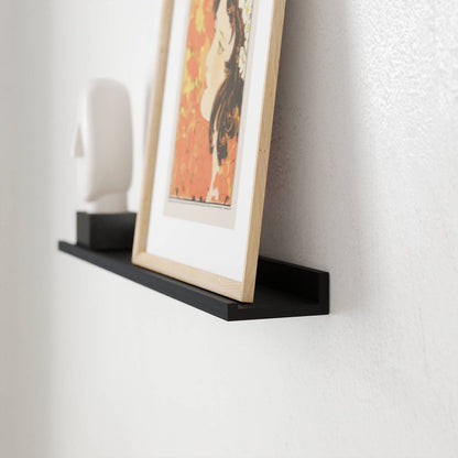 Flexi Storage Floating Photo Shelf - 600mm - Black Matte - Wood