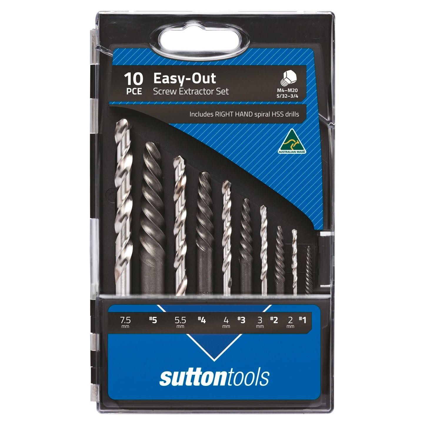 Sutton Tools Screw Extractor Set - 10 Piece - 152 x 18 x 156mm