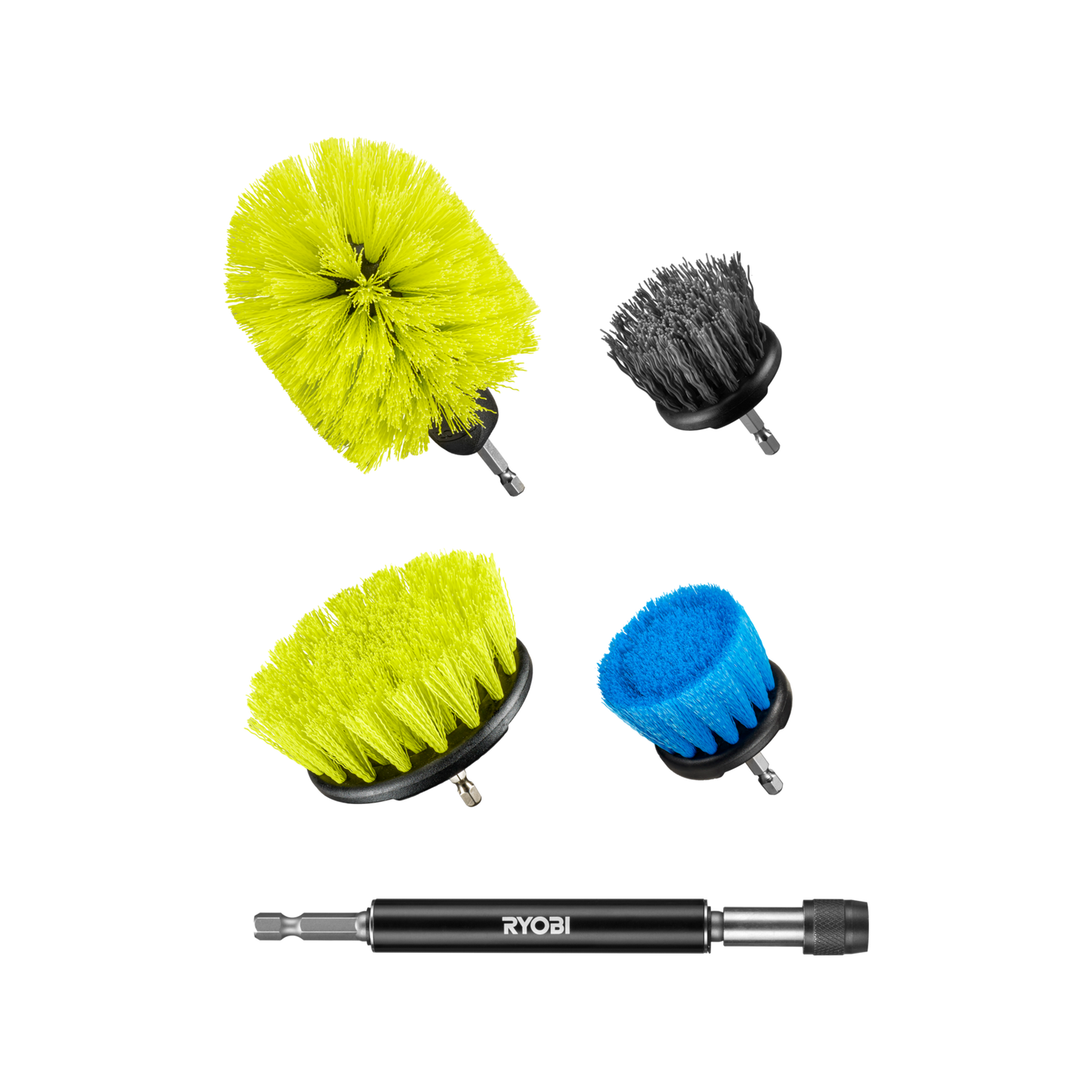 Ryobi Drill Brush Set - 285 x 90 x 218mm - 5 Piece