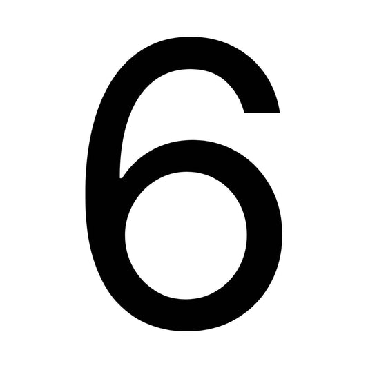 Numero Black Vinyl Transfer 6 - 43 x 65mm