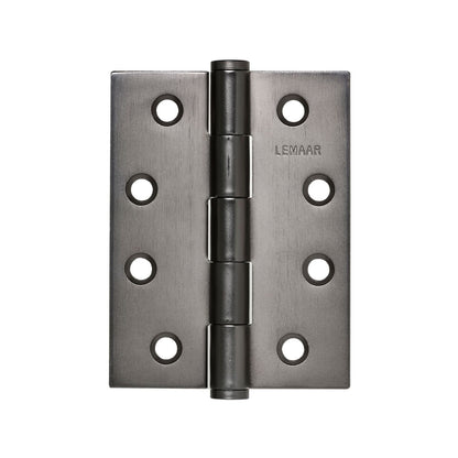 Lemaar Gun Metal Grey Hinge - 100mm x 75mm x 2.5mm - Fixed Pin