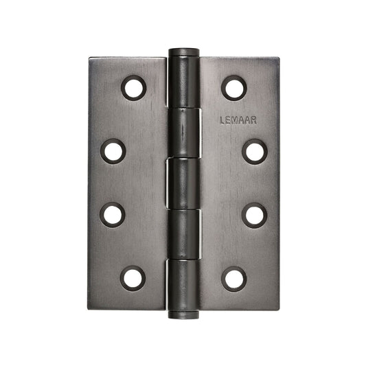 Lemaar Gun Metal Grey Hinge - 100mm x 75mm x 2.5mm - Fixed Pin